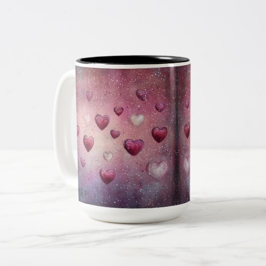 Becher 2 Farben Personalized Valentine Coffee Mug Zweifarbige Tasse (Vorderseite Links)
