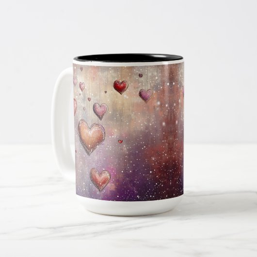 Becher 2 Farben Personalized Valentine Coffee Mug Zweifarbige Tasse (Vorderseite Links)