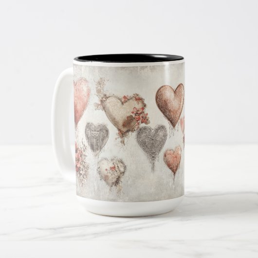 Becher 2 Farben Personalized Valentine Coffee Mug Zweifarbige Tasse (Vorderseite Links)
