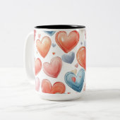 Becher 2 Farben Personalized Valentine Coffee Mug Zweifarbige Tasse (Vorderseite Links)