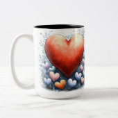 Becher 2 Farben Personalized Valentine Coffee Mug Zweifarbige Tasse (Links)