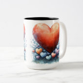 Becher 2 Farben Personalized Valentine Coffee Mug Zweifarbige Tasse (VorderseiteRechts)