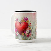 Becher 2 Farben Personalized Valentine Coffee Mug Zweifarbige Tasse (Vorderseite Links)