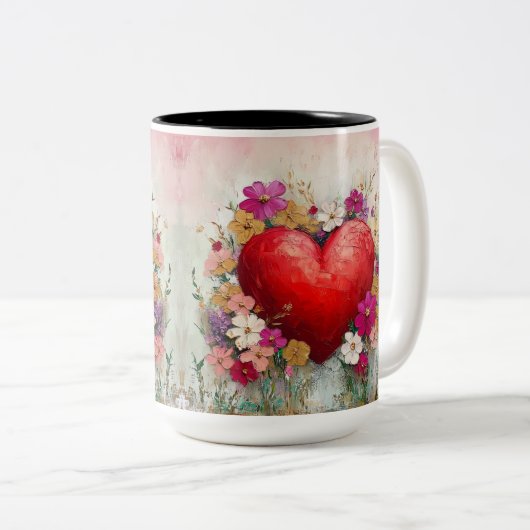 Becher 2 Farben Personalized Valentine Coffee Mug Zweifarbige Tasse (VorderseiteRechts)