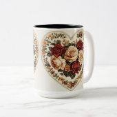 Becher 2 Farben Personalized Valentine Coffee Mug Zweifarbige Tasse (VorderseiteRechts)