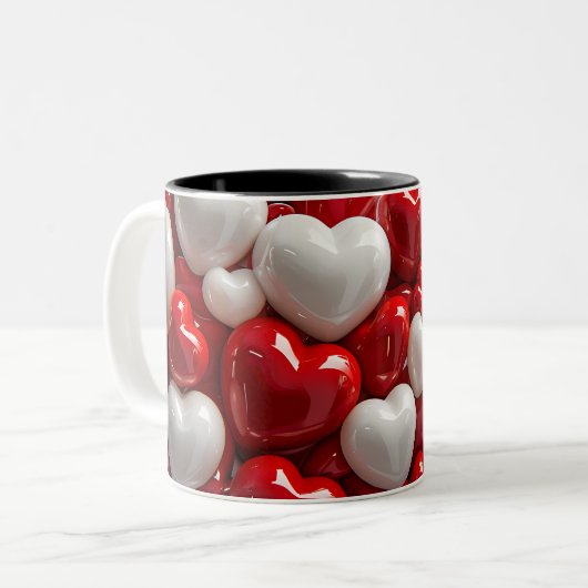 Becher 2 Farben Personalized Valentine Coffee Mug Zweifarbige Tasse (Vorderseite Links)