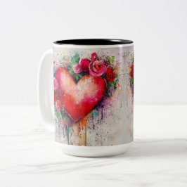 Becher 2 Farben Personalized Valentine Coffee Mug Zweifarbige Tasse