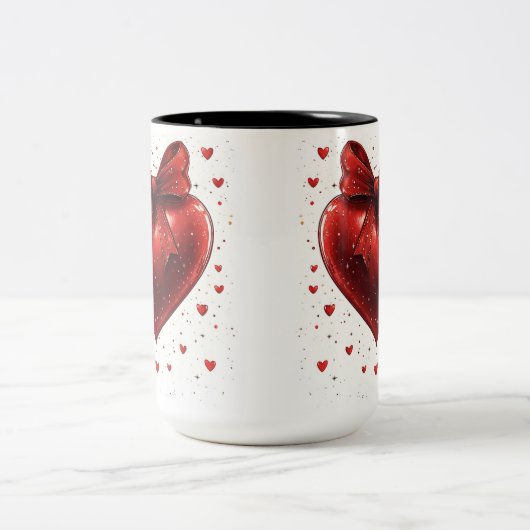 Becher 2 Farben Personalized Valentine Coffee Mug Zweifarbige Tasse (Mittel)