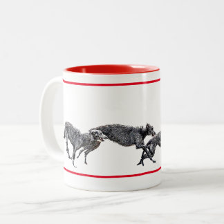 Becher 2 Farben, Scottish Deerhounds Zweifarbige Tasse