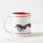 Becher 2 Farben, Scottish Deerhounds Zweifarbige Tasse (Links)