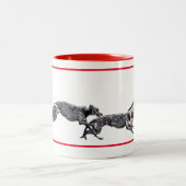 Becher 2 Farben, Scottish Deerhounds Zweifarbige Tasse (Mittel)