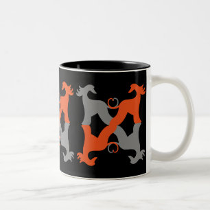 Becher afghanischer Windhund Zweifarbige Tasse