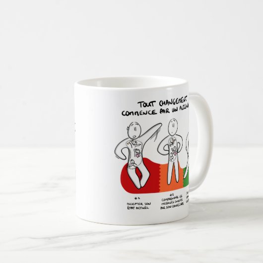 Becher „änderung beginnt mit Abstimmung " Kaffeetasse (VorderseiteRechts)