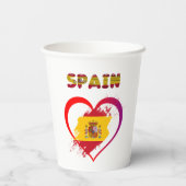 Becher auf Papier der spanischen Flagge (Rückseite)