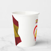 Becher auf Papier der spanischen Flagge (Links)