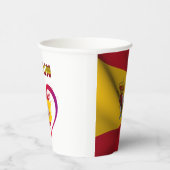 Becher auf Papier der spanischen Flagge (Rechts)