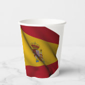 Becher auf Papier der spanischen Flagge (Vorderseite)
