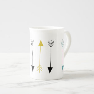 Becher aus Bone China - Stammespfeile Porzellantasse