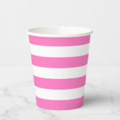 Becher aus rosa und weißem Streifen (Links)