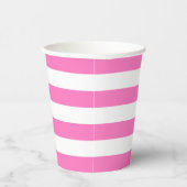 Becher aus rosa und weißem Streifen (Rechts)