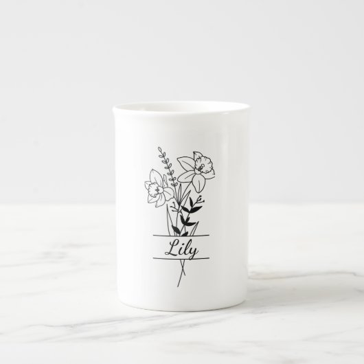 Becher Blumenstrauß Porzellantasse (Vorderseite)