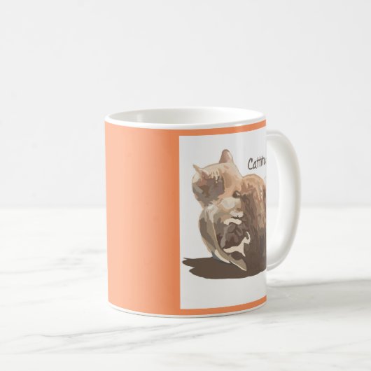 Becher Cattitude doppelseitig Kaffeetasse (VorderseiteRechts)