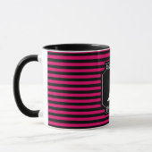 Becher Combo 325 ml Streifen Pink Monogramm Tasse (Links)