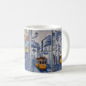 Becher déco Lissabon Azulejos Straßenbahn Kaffeetasse (VorderseiteRechts)