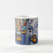 Becher déco Lissabon Azulejos Straßenbahn Kaffeetasse (Mittel)