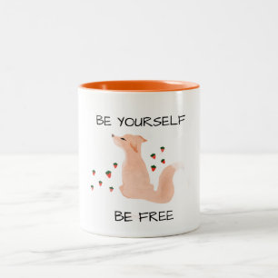 becher des Fuchses Zweifarbige Tasse