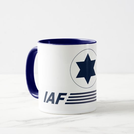 Becher Emblem IAF Israel,- zwingt ISRAELISCHES AIR Tasse (Vorderseite Links)