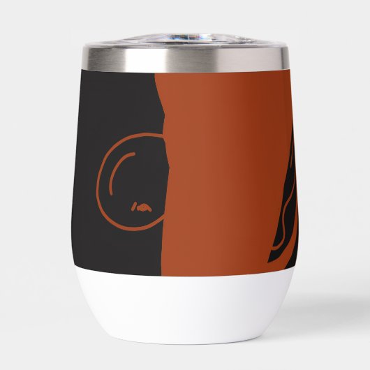 Becher für Wein mit haarigem Muppet-Elfen (Vorderseite)
