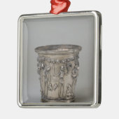 Becher geprägt mit den Skeletten, die Masken Silbernes Ornament (Links)