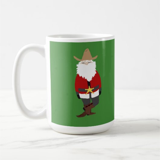 Becher-grüner Cowboy Sankt! Kaffeetasse (Links)
