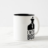 Becher I'm the Boss Zweifarbige Tasse (VorderseiteRechts)