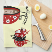Becher Kaffee mit Freunden Küchentücher geteilt (Viertel Falte)