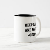 Becher Keep Calm Zweifarbige Tasse (VorderseiteRechts)