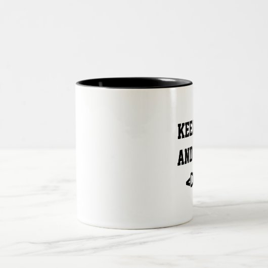 Becher Keep Calm Zweifarbige Tasse (Mittel)