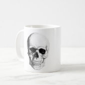 Becher klassischer Totenkopf c Name personalizad Kaffeetasse (Vorderseite Links)