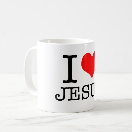 becher liebe ICH JESUS Kaffeetasse (Vorderseite Links)