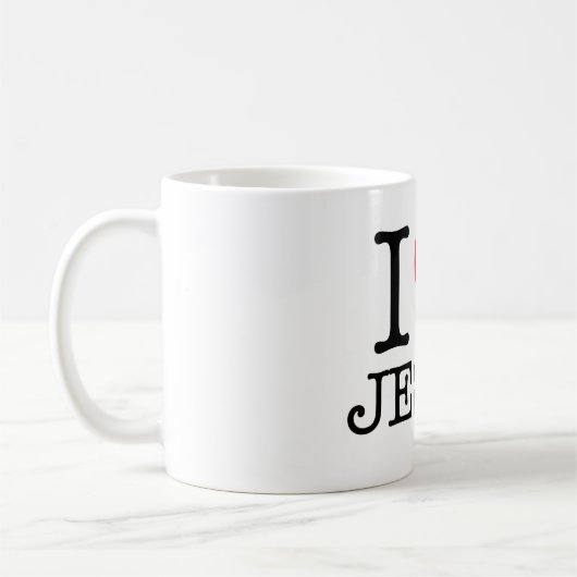 becher liebe ICH JESUS Kaffeetasse (Links)