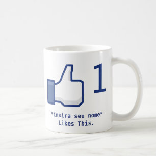 Becher „Likes This“ Facebook ,(Personalizável Kaffeetasse