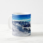 Becher Malerei Berggipfel schneit Kaffeetasse (Vorderseite Links)