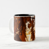 Becher mit Ahornblättern Zweifarbige Tasse (Vorderseite Links)
