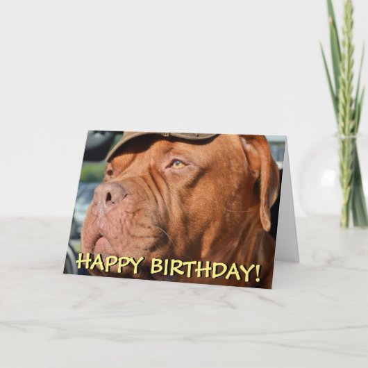 Becher mit Bordeaux-Foto-Birthday-Card Karte (Vorderseite)
