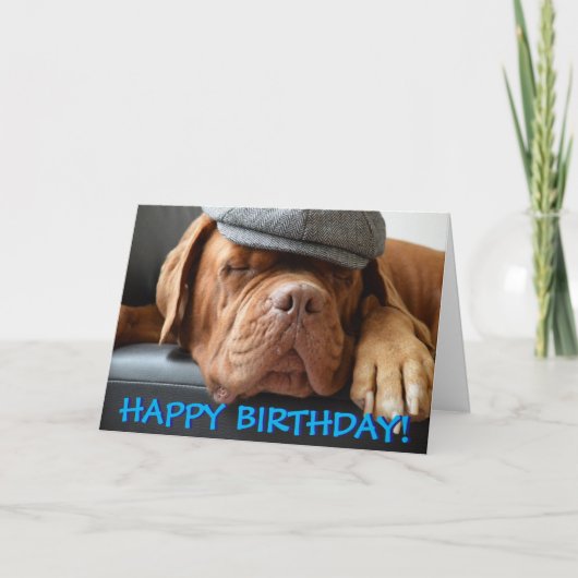 Becher mit Bordeaux-Foto-Birthday-Card Karte (Vorderseite)