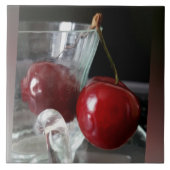 Becher mit Kirschen Fliese (Vorderseite)