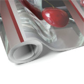 Becher mit Kirschen Geschenkpapier (Rolleneckpunkt)
