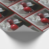 Becher mit Kirschen Geschenkpapier (Ecke)