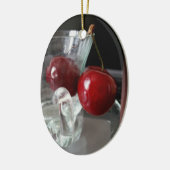 Becher mit Kirschen Keramik Ornament (Links)